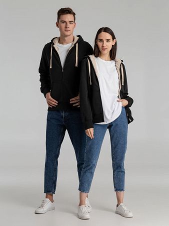 Толстовка унисекс на молнии Sherpa 280, черная, размер S