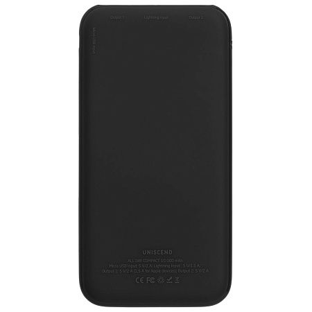 Внешний аккумулятор Uniscend All Day Compact 10000 мАч, черный