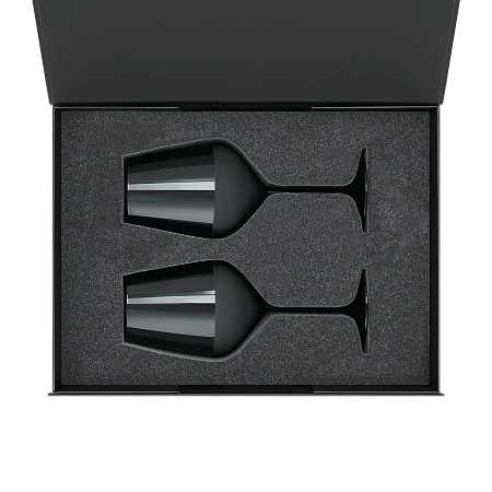 Подарочный набор 2 бокала для вина Эмеральд (Emerald) в черной коробке