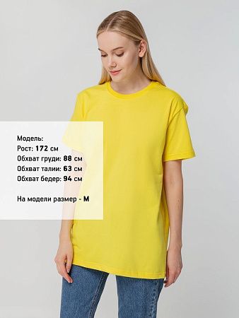 Футболка унисекс T-bolka 140, желтая, размер M