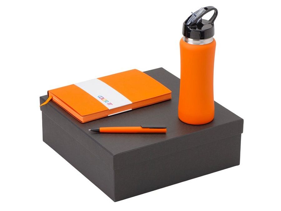 Подарочный набор c блокнотом C1, ручкой и бутылкой