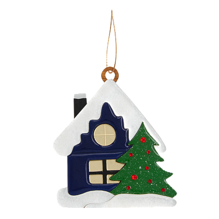 Ёлочная игрушка Домик