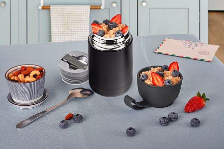 Набор подарочный Solution Duo (плед, термос для еды), бежевый