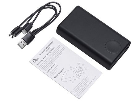 Внешний беспроводной аккумулятор 2-в-1 с функцией зарядки Apple Watch, QC/PD «AtomIQ», 10000 мАч