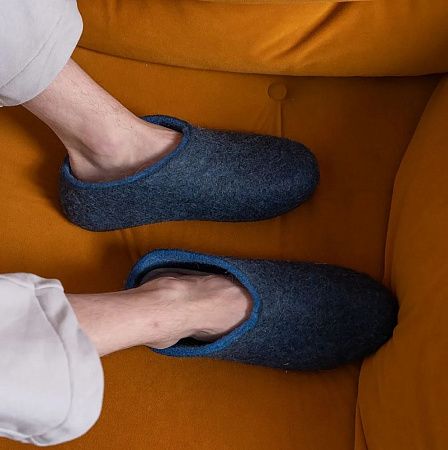 Домашние валенки Cant, темно-синие (индиго), размер 41