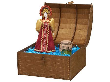 Подарочный набор: кукла фарфоровая, крем-мёд с лаймом и имбирем