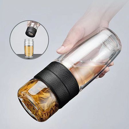 Бутылка с инфузером для чая, 500 мл (цвета на выбор)