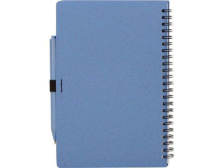 Блокнот А5 «Toledo M» с обложкой из пшеницы и пластика и шариковой ручкой