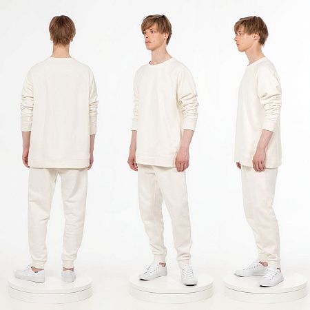 Свитшот унисекс S1, молочно-белый, размер XS/S