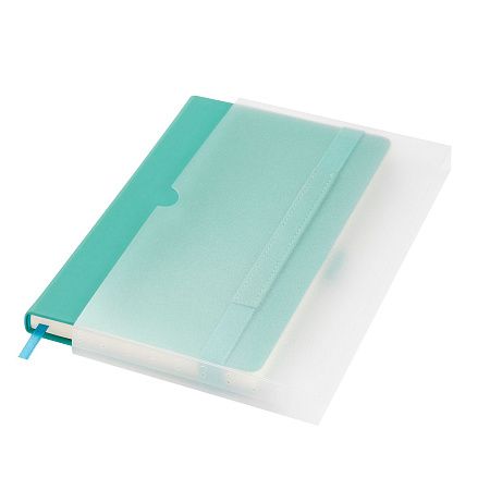 Ежедневник Alpha недатированный, серый/бирюзовый