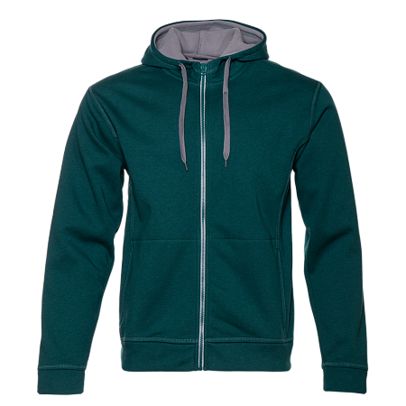 Толстовка мужская STAN с капюшоном на молнии сэндвич 320, 18, Изумрудный меланж,  (131)  (46/S)