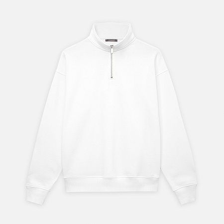 Толстовка на молнии унисекс Флоу (Flow), белая, размер 5XL/6XL