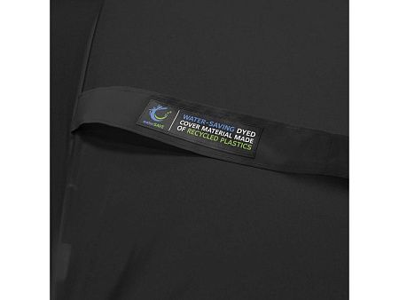 Зонт-трость «Okobrella» с деревянной ручкой и куполом из переработанного пластика