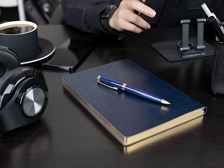 Ручка шариковая Letra Gold, глянцевая, черная