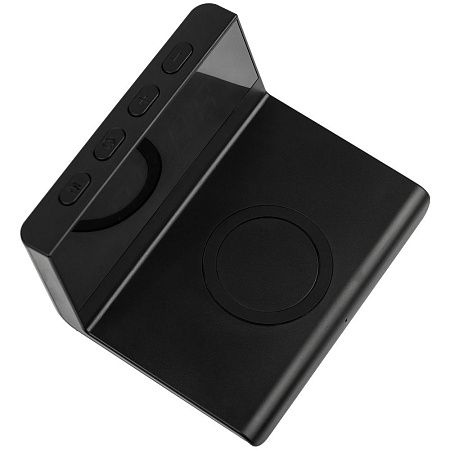 Станция беспроводной зарядки с часами Electron, ver.2, черная