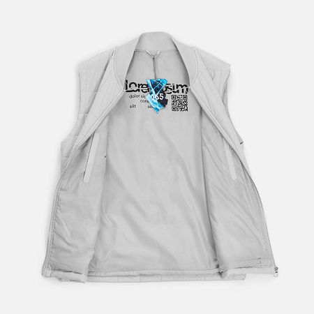 Жилет унисекс Warmbridge, светло-серый, размер S