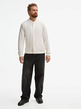 Бомбер унисекс Nuppu, молочно-белый, размер S