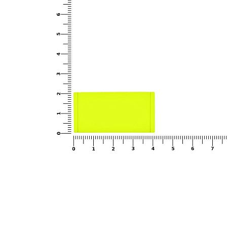 Лейбл из ПВХ Dzeta, S, желтый неон