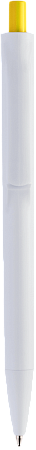 Ручка IGLA COLOR Белая с желтой кнопкой 1033.04