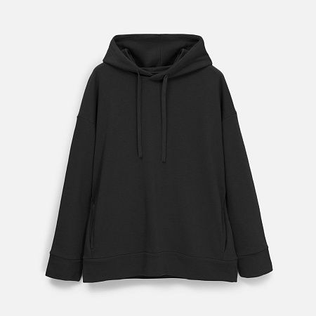 Худи унисекс H2, черное, размер XS/S