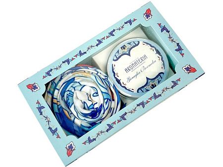 Набор: платок «Арабески» и свеча «Загадка Востока»