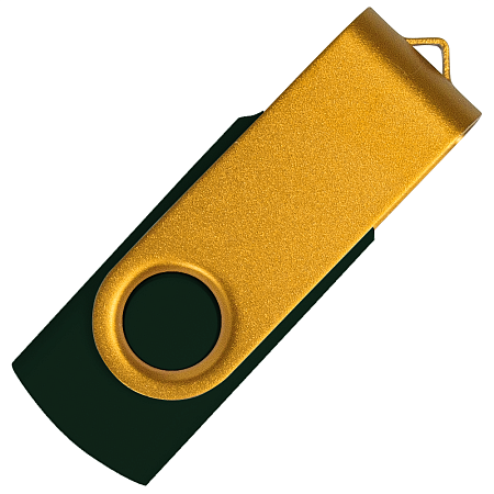 Флеш накопитель USB 2.0 Twister Сolor Mix 16GB, пластик Софт Тач/металл, черный/желтый