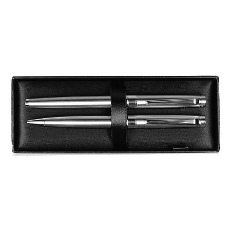 Набор ручек Diplomat Solution, синий(ручка шариковая, роллер) в подарочной коробке Emotion