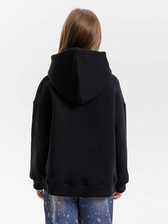 Худи детское оверсайз Junipero, черное, размер 6 лет (110-116 см)