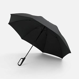 Зонт-трость Grappino с ручкой-карабином, черный