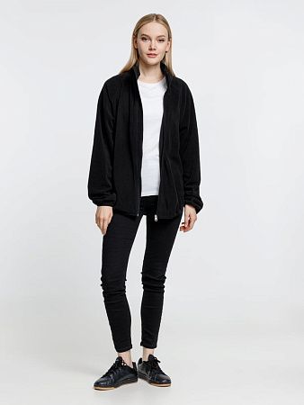 Куртка флисовая унисекс Fliska, черная, размер XS/S