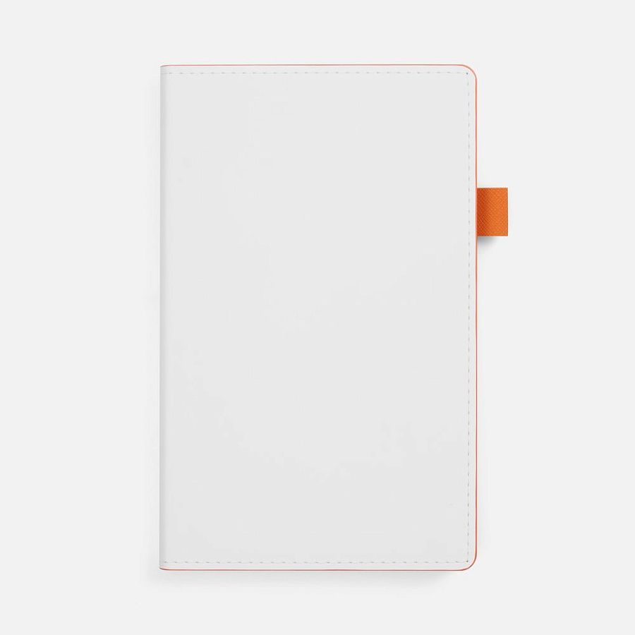 Ежедневник White Shall, недатированный, бело-оранжевый