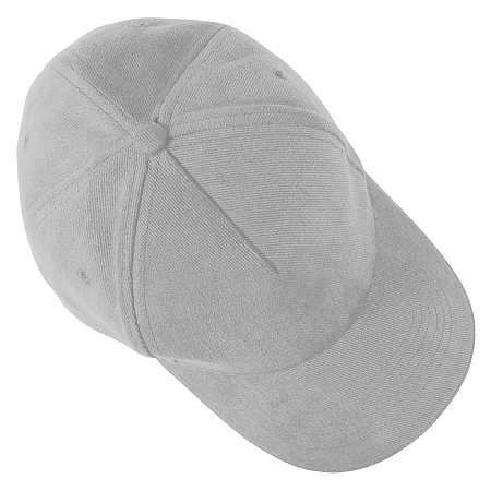 Кепка 5- панельная Oxford 300, c белым сендвичем, серая