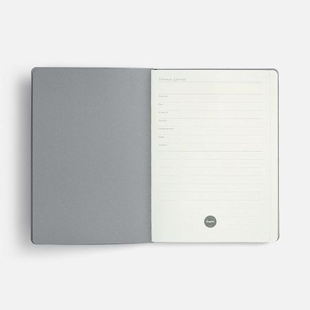 Ежедневник Doppio, недатированный, черный с серым