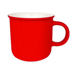 Кружка Camping, софт тач, красная