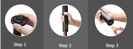 Штопор электрический Circle Joy, пластик, черный