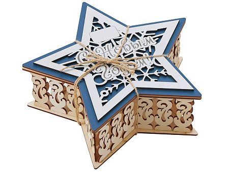 Шкатулка из фанеры в виде звезды «Asteris»