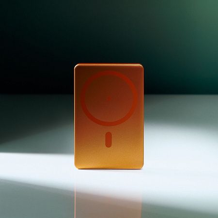 Внешний аккумулятор Atlantis PD 5000mAh с функцией беспроводной зарядки 15W, оранжевый