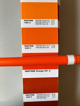 Ручка шариковая пластиковая Ravena Color оранжевая/белая