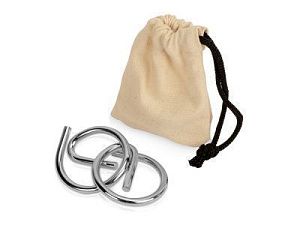 Металлическая головоломка в мешочке «Mind-teaser», цвет: серебристый