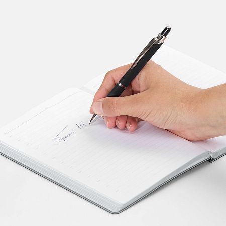 Ручка шариковая Chromos Soft Touch, черная