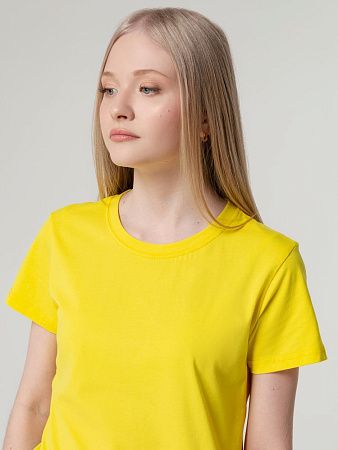 Футболка женская T-bolka Lady, желтая, размер M