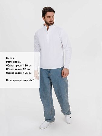 Свитшот на молнии Morfiss, белый, размер XS/S