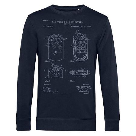 Свитшот Old Patents. Lighter, темно-синий, размер XL