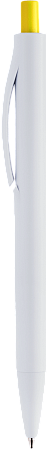 Ручка IGLA COLOR Белая с желтой кнопкой 1033.04