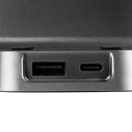 Зарядная станция с часами E-Store для смартфона, часов и наушников, черная