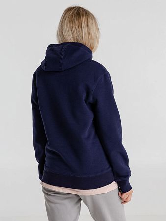 Толстовка с капюшоном унисекс King, темно-синяя, размер XS