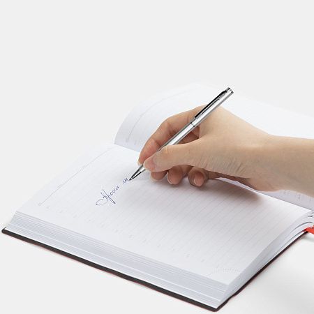 Ручка шариковая Hotel Chrome, ver.2, серебристая