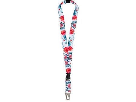 Ланъярд под сублимацию с карабином, межуровневым замком и замком обрыва, 2,5 см