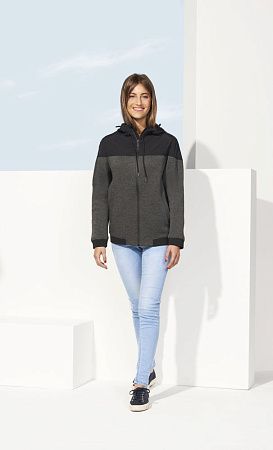 Куртка унисекс Voltage, черный меланж с черным, размер S