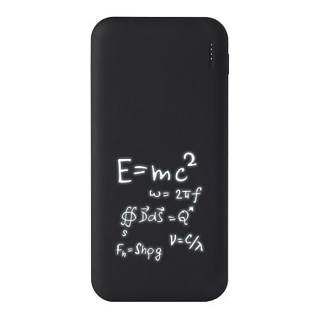 Внешний аккумулятор с подсветкой Люче (Luce) 10000 mAh, черный